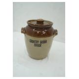 Vintage Country Sugar Crock. Pearson of Chesterfield England. 11" tall