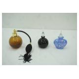 Vintage-Style Glass Perfume Bottles (3ct)