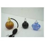 Vintage-Style Glass Perfume Bottles (3ct)