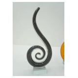 Abstract Hand-Blown Art Glass Sculptures "Ribbon" or "Scrolls"