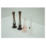 Vintage Glass bud Vases: Westmoreland & Fenton