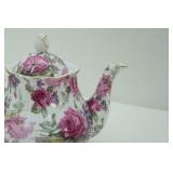 Olympia Fine Porcelain Teapot; Vintage Old Tupton Ware Cobalt Blue Teapot