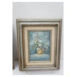 (2ct) Vintage Oil on Canvas by Salmestrelli. Floral Still life. Framed. 10"x 12"
