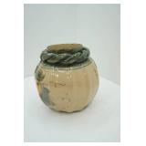 Large Glazed Terracotta Pot. 12" tall, 6" opening, 36" all around