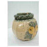 Large Glazed Terracotta Pot. 12" tall, 6" opening, 36" all around