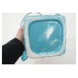 Ceramic Turquoise Fish Lantern Candle Holder