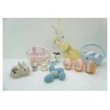 Jeweled Capiz Shell Easter Eggs, Beaded Easter Eggs, Ceramic Bunny Salt and Pepper Shakers and more