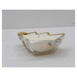 Vintage Indiana Glass "Holiday Gold" Christmas Tree w/Gilded Edge Candle: Woodland Snow