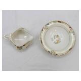 Vintage W.H. Grindley & Co. "Sheraton Ivory" Gravy Boat and Bowl Underplate Set. Ironstone Earthenware