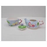 Vintage Ganz Stackable Butterfly Tea Set
