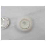 Adams England Ironstone Sugar Bowl, Blue & White Asian Inspired Round Candy Dish, Vintage Homer Laughlin Sugar in the "Lotus Hair" Pattern