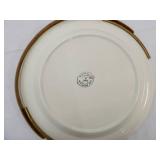 Vintage Sabin Crest-O-Gold Serving Platter. 22K gold, featuring a Colonial Courting Scene.