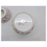 Vintage Nasco "Rose Garden" Pitcher and Candle Holder