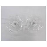 Vintage Etched "Canterbury" Style Compotes 5.25" tall