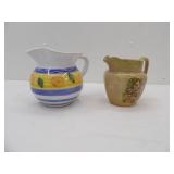 Vintage Price Bros Pitcher-England and Made in Italy Pottery Pitcher