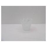 Murano? Murano-Style White/Clear Glass Vase