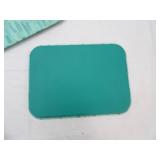 Teal and Green Rectangular Serving Trays. Like New