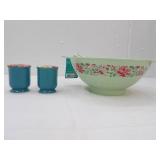 Pioneer Woman Colander Set and Ceramic Salt and Pepper Shakers