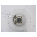 Glass Hurricane Vase. 9.5" diameter by 13" tall