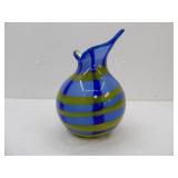 Vintage Murano-Style Hand-Blown Art Glass Vase