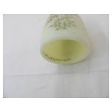 Vintage Fenton "Daisies on Custard" Satin Glass Bell and Fairy Lamp