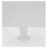 Vintage Indiana Satin Frosted Diamond Point Vase 8" tall