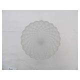 Vintage Indiana Satin Frosted Diamond Point Vase 8" tall