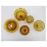 Collection of Vintage Amber Glass Pieces
