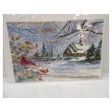 18.5"x12.5" Sharon Schuetze 2001. Watercolor Painting/Print?