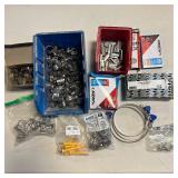 Assorted Hose Clamps and Staples