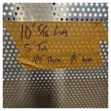 Sheet of metal apear to be Aluminum