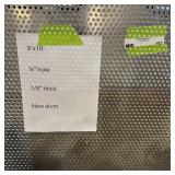 Sheet of metal apear to be Aluminum