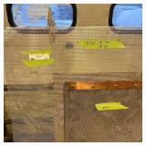 Sheets of metal apear to be Aluminum