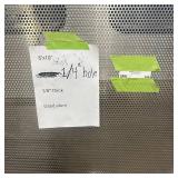 Sheet of metal apear to be Aluminum