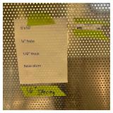 Sheet of metal apear to be Aluminum