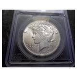 1924 Peace Silver Dollar In Graded Holder MS66