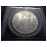 1924 Peace Silver Dollar In Graded Holder MS66