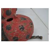 Lot of 2 Ladybug Shaped Birdhouses with Vintage Mandeville Seed Display Box