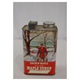 Vintage Golden Maple Pure Maple Syrup Tin Half Gallon