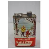 Vintage Golden Maple Pure Maple Syrup Tin Half Gallon