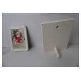 Christmas Decor Lot: Tree Topper, Ornaments, Vintage Santa Art & Snowflake Accents