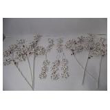 Christmas Decor Lot: Tree Topper, Ornaments, Vintage Santa Art & Snowflake Accents