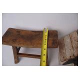 Rustic Home Decor Lot: Mini Stool, Birdhouse, Wood Planter, Tree Sale Sign, Acorn Accents