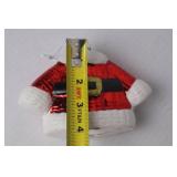 Christmas Santa Suit Glass Ornament, 4-Inch Hanging Decor