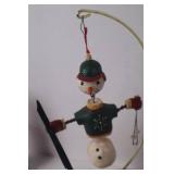 Hand-Painted Folk Art Christmas Ornaments Lot Signed Tate & RT