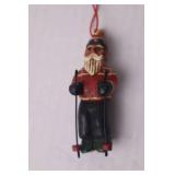 Hand-Painted Folk Art Christmas Ornaments Lot Signed Tate & RT