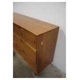 Mid-Century Style 6-Drawer Dresser, Solid Pine, 52" W