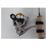 Lot of 4 Ice Fishing Rods and Reels - 13 White Noise, Jason Mitchell Meat Stick, Pro Series, OptiMax