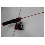 Lot of 4 Ice Fishing Rods and Reels - 13 White Noise, Jason Mitchell Meat Stick, Pro Series, OptiMax