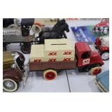 Die-cast collectible vehicles - Ace Hardware, Texaco, Route 66, Hot Wheels, more
